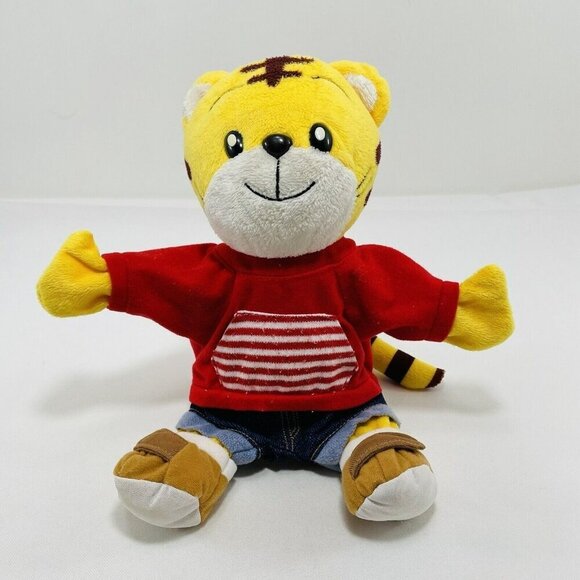 Vintage Benesse Tiger Shimano Hand Puppet Boy Toy Plush Pretend Play Japanese - Picture 1 of 10